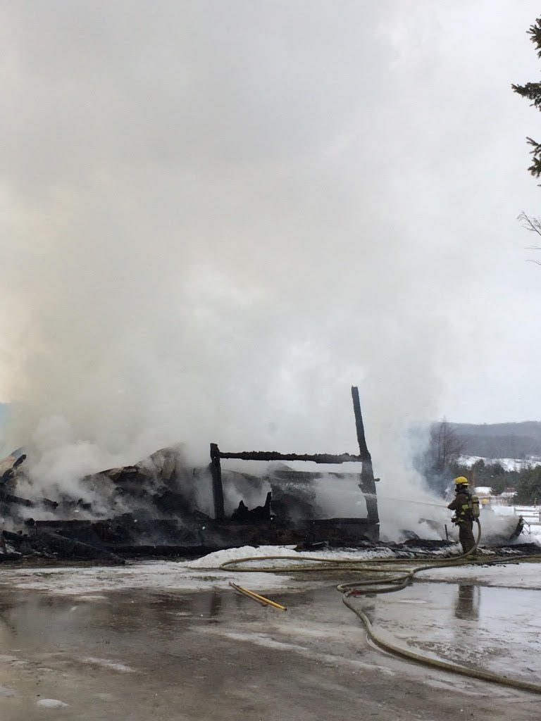 Fire Destroys A Barn Near Eagle Lake