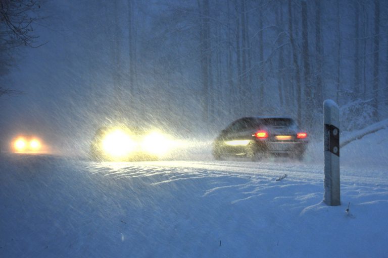 The snow will stick around until Friday morning