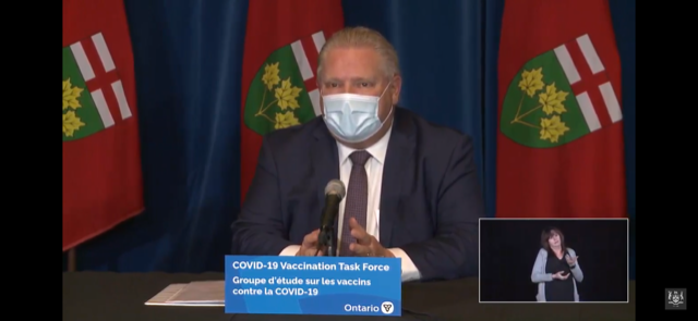 No Pfizer vaccine delivery next week, Premier Ford expresses deep frustration