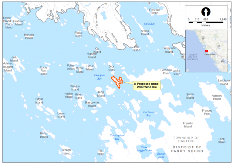 Province looking for input on naming Carling-located island the “West Wind Isle”