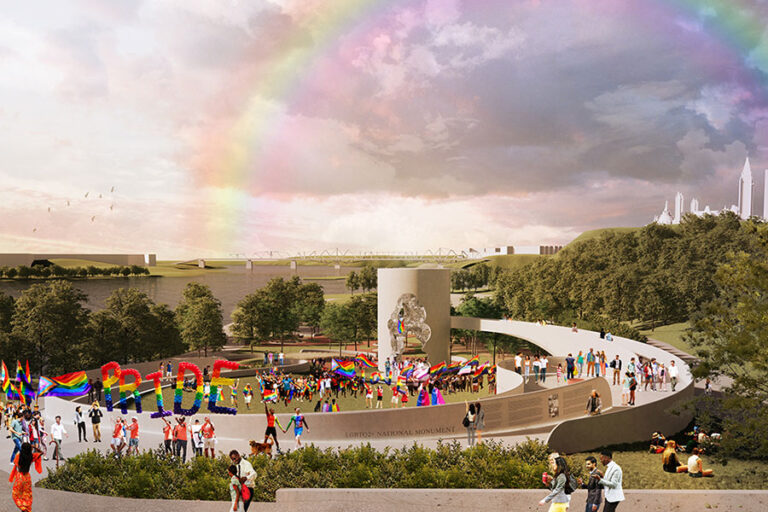 “Thunderhead” monument on the way to Ottawa in recognition of LGBTQ2S+ history in Canada