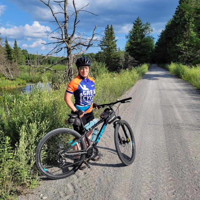 Local resident biking 500km in support of childhood cancer research 