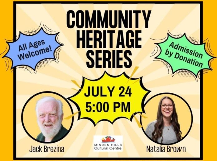 community heritage, flyer, minden hills